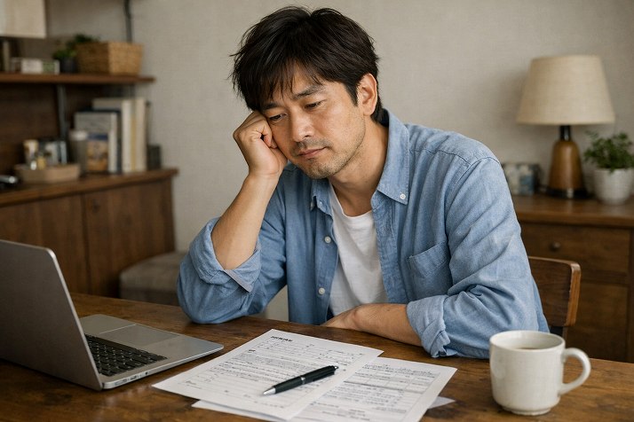 リストラ後の男性