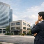 大企業・中小企業・ベンチャーの違いを考える日本人ビジネスパーソンのイメージ