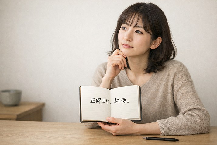 進路に迷いながらも前を向く日本人ビジネスパーソンのイメージ