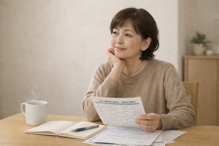 求人情報を見ながら前向きに転職を考える50代女性医療事務のイメージ