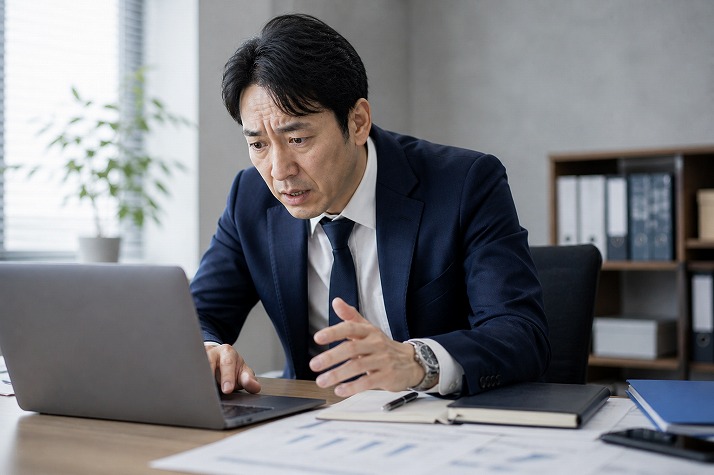 リストラ後すぐ転職しようと焦る40代男性の様子