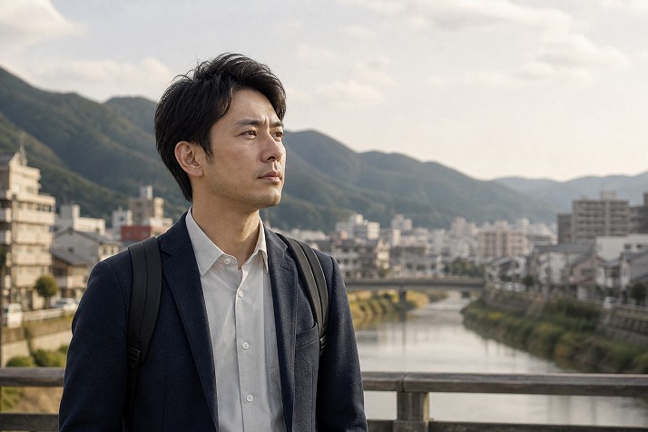 30代でUターン転職を考え現実に向き合う男性のイメージ