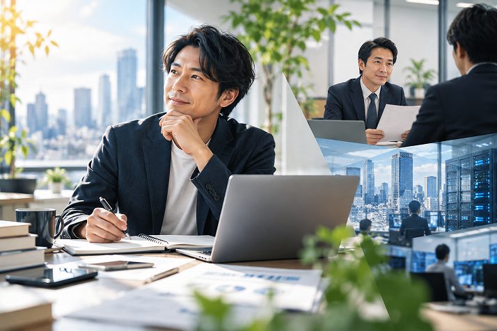 社内SE転職の志望動機を考えるITエンジニアと採用面接のイメージ